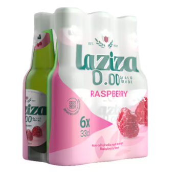 بيرة الشعير بالتوت البري غير الكحولية لازيزا 330 مل × عبوة من 6 قطع