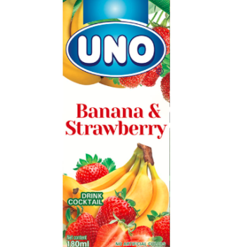 Uno Juice Strawberry And Banana Carton 1L