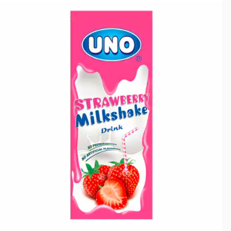 Uno Strawberry Milkshake Drink 180ML