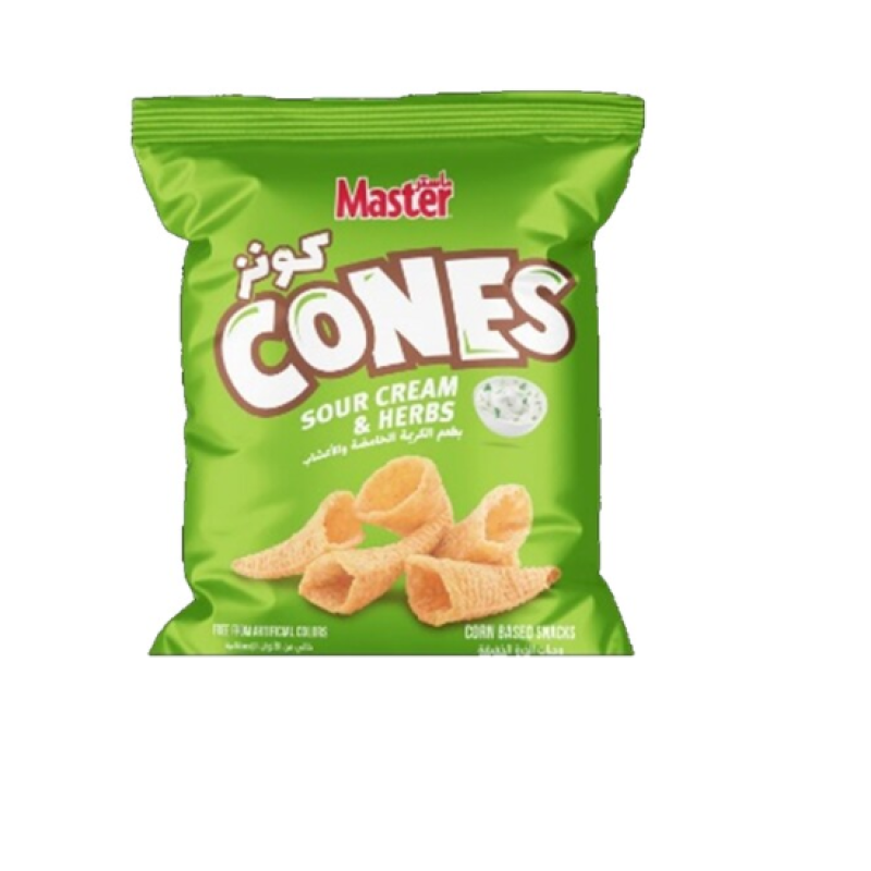 Master Cones Chips Sour Cream And Herbs 120GR