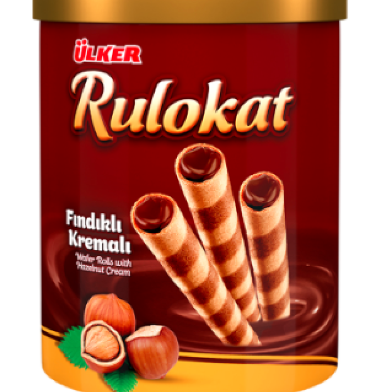 Ulker Rulokat Hazelnut Cream Wafer Roll 170GR
